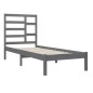 vidaXL Massivholzbett Grau 90x190 cm vidaXL Massivholzbett Grau 90x190 cm