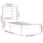 vidaXL Massivholzbett Grau 90x190 cm vidaXL Massivholzbett Grau 90x190 cm