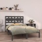 vidaXL Massivholzbett Grau 140x190 cm vidaXL Massivholzbett Grau 140x190 cm