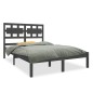 vidaXL Massivholzbett Grau 140x190 cm vidaXL Massivholzbett Grau 140x190 cm
