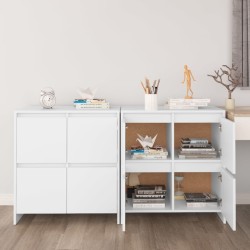 vidaXL Sideboards 2 Stk. Weiß 70x41x75 cm Holzwerkstoff