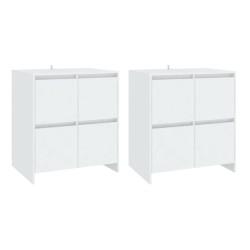 vidaXL Sideboards 2 Stk. Weiß 70x41x75 cm Holzwerkstoff