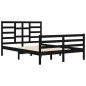 vidaXL Massivholzbett Schwarz 140x200 cm vidaXL Massivholzbett Schwarz 140x200 cm