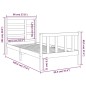 vidaXL Massivholzbett 90x190 cm vidaXL Massivholzbett 90x190 cm