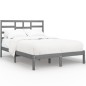 vidaXL Massivholzbett Grau 135x190 cm vidaXL Massivholzbett Grau 135x190 cm