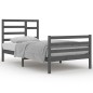 vidaXL Massivholzbett Grau 100x200 cm vidaXL Massivholzbett Grau 100x200 cm