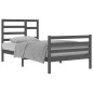 vidaXL Massivholzbett Grau 100x200 cm vidaXL Massivholzbett Grau 100x200 cm