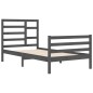 vidaXL Massivholzbett Grau 100x200 cm vidaXL Massivholzbett Grau 100x200 cm