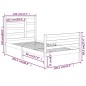 vidaXL Massivholzbett Honigbraun 100x200 cm vidaXL Massivholzbett Honigbraun 100x200 cm