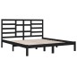 vidaXL Massivholzbett Schwarz 180x200 cm