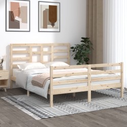 vidaXL Massivholzbett 150x200 cm