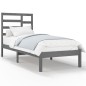 vidaXL Massivholzbett Grau 90x200 cm vidaXL Massivholzbett Grau 90x200 cm