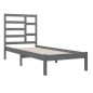 vidaXL Massivholzbett Grau 90x200 cm vidaXL Massivholzbett Grau 90x200 cm