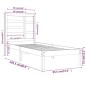 vidaXL Massivholzbett Grau 90x200 cm vidaXL Massivholzbett Grau 90x200 cm