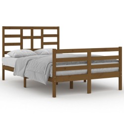 vidaXL Massivholzbett Honigbraun 120x200 cm