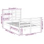 vidaXL Massivholzbett Honigbraun 120x200 cm