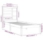 vidaXL Massivholzbett 100x200 cm vidaXL Massivholzbett 100x200 cm