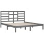 vidaXL Massivholzbett Grau 200x200 cm vidaXL Massivholzbett Grau 200x200 cm