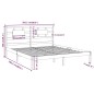 vidaXL Massivholzbett Grau 200x200 cm vidaXL Massivholzbett Grau 200x200 cm