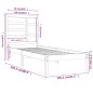 vidaXL Massivholzbett Schwarz 100x200 cm vidaXL Massivholzbett Schwarz 100x200 cm