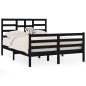 vidaXL Massivholzbett Schwarz 140x190 cm vidaXL Massivholzbett Schwarz 140x190 cm