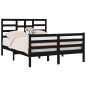 vidaXL Massivholzbett Schwarz 140x190 cm vidaXL Massivholzbett Schwarz 140x190 cm
