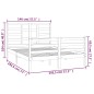 vidaXL Massivholzbett Schwarz 140x190 cm vidaXL Massivholzbett Schwarz 140x190 cm