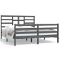 vidaXL Massivholzbett Grau 160x200 cm vidaXL Massivholzbett Grau 160x200 cm