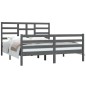 vidaXL Massivholzbett Grau 160x200 cm vidaXL Massivholzbett Grau 160x200 cm