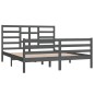 vidaXL Massivholzbett Grau 160x200 cm vidaXL Massivholzbett Grau 160x200 cm