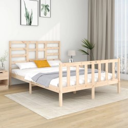 vidaXL Massivholzbett 120x190 cm