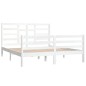vidaXL Massivholzbett Weiß 160x200 cm vidaXL Massivholzbett Weiß 160x200 cm