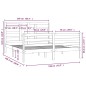 vidaXL Massivholzbett Weiß 160x200 cm vidaXL Massivholzbett Weiß 160x200 cm