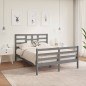 vidaXL Massivholzbett Grau 135x190 cm vidaXL Massivholzbett Grau 135x190 cm