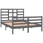 vidaXL Massivholzbett Grau 135x190 cm vidaXL Massivholzbett Grau 135x190 cm