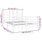 vidaXL Massivholzbett Grau 135x190 cm vidaXL Massivholzbett Grau 135x190 cm