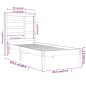 vidaXL Massivholzbett Schwarz 90x200 cm vidaXL Massivholzbett Schwarz 90x200 cm