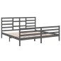 vidaXL Massivholzbett Grau 200x200 cm vidaXL Massivholzbett Grau 200x200 cm