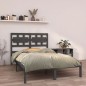 vidaXL Massivholzbett Grau 120x190 cm vidaXL Massivholzbett Grau 120x190 cm