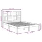 vidaXL Massivholzbett Grau 140x200 cm vidaXL Massivholzbett Grau 140x200 cm