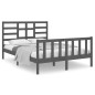 vidaXL Massivholzbett Grau 140x190 cm vidaXL Massivholzbett Grau 140x190 cm