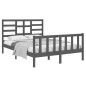vidaXL Massivholzbett Grau 140x190 cm vidaXL Massivholzbett Grau 140x190 cm