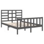 vidaXL Massivholzbett Grau 140x190 cm vidaXL Massivholzbett Grau 140x190 cm