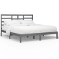 vidaXL Massivholzbett Grau 180x200 cm vidaXL Massivholzbett Grau 180x200 cm