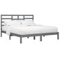 vidaXL Massivholzbett Grau 180x200 cm vidaXL Massivholzbett Grau 180x200 cm