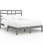 vidaXL Massivholzbett Grau 120x190 cm vidaXL Massivholzbett Grau 120x190 cm