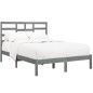 vidaXL Massivholzbett Grau 120x190 cm vidaXL Massivholzbett Grau 120x190 cm