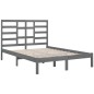 vidaXL Massivholzbett Grau 120x190 cm vidaXL Massivholzbett Grau 120x190 cm