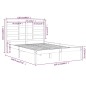 vidaXL Massivholzbett Grau 120x190 cm vidaXL Massivholzbett Grau 120x190 cm