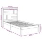 vidaXL Massivholzbett Schwarz 75x190 cm vidaXL Massivholzbett Schwarz 75x190 cm